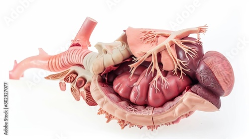 The image shows the internal organs of a mammal. The organs are all labeled, and the image is a good resource for learning about the anatomy of a mammal.