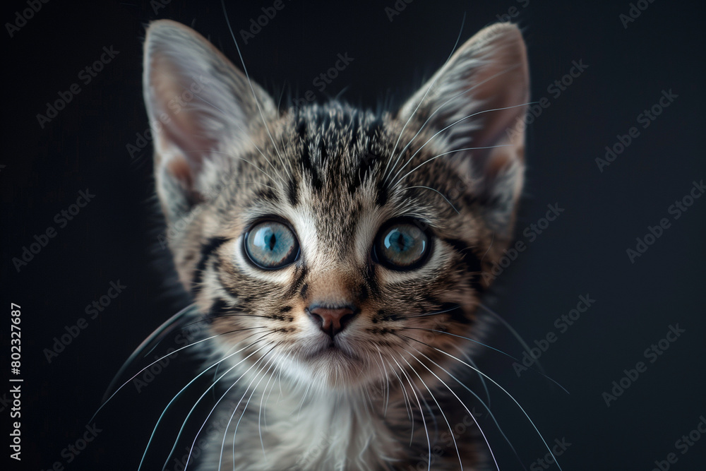 Sweet little kitten with big eyes Sweet little kitten with big eyes