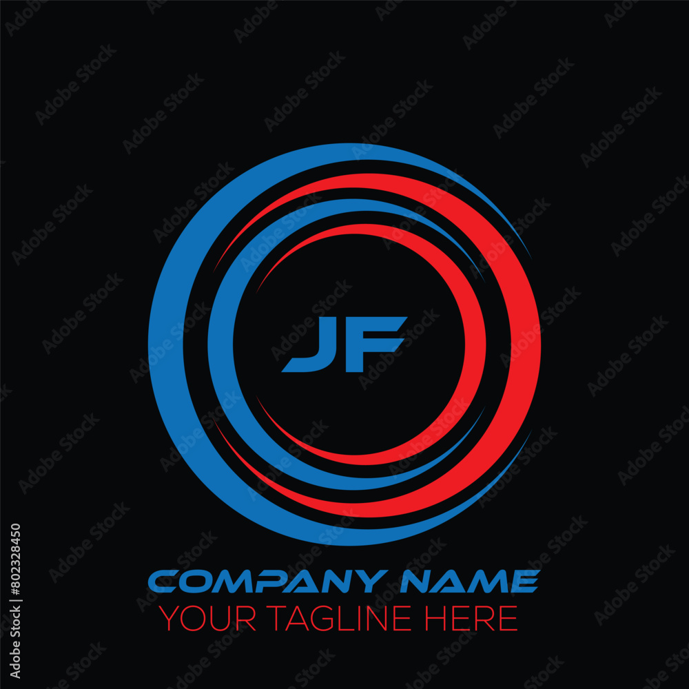 JF letter logo creative design. JF unique design. JF letter logo design on black background. JF letter logo creative design. JF unique design. JF letter logo design on black background.