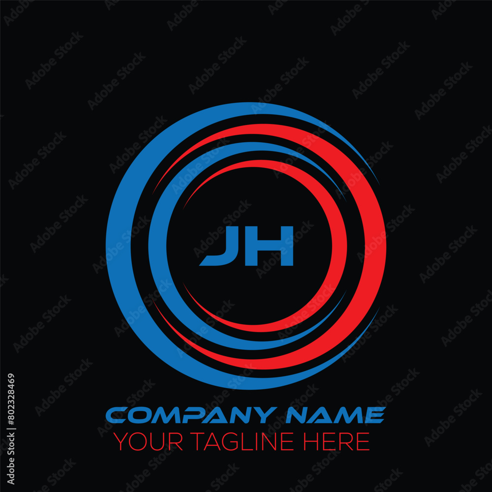 JH letter logo creative design. JH unique design. JH letter logo design on black background. JH letter logo creative design. JH unique design. JH letter logo design on black background.