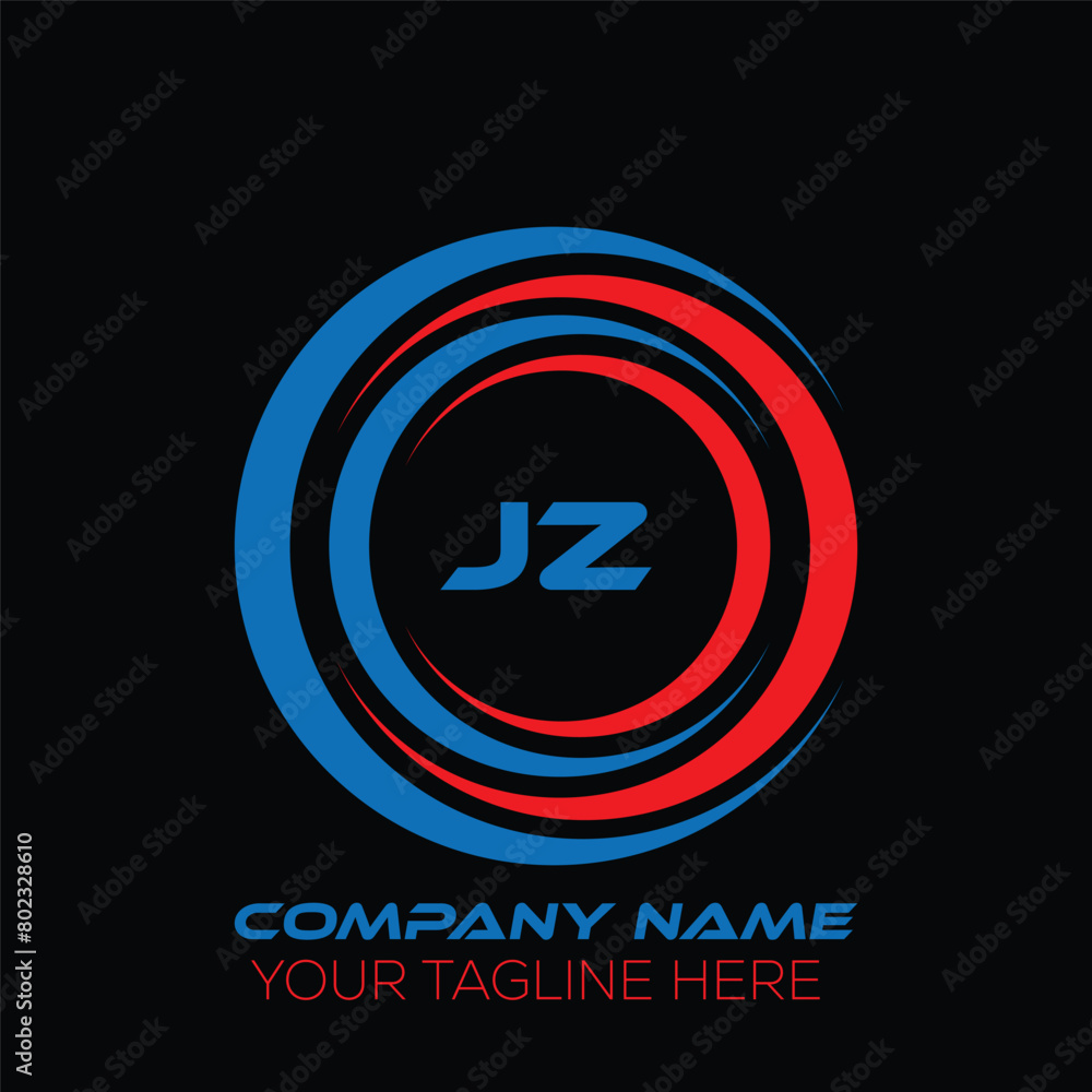 JZ letter logo creative design. JZ unique design. JZ letter logo design on black background. JZ letter logo creative design. JZ unique design. JZ letter logo design on black background.