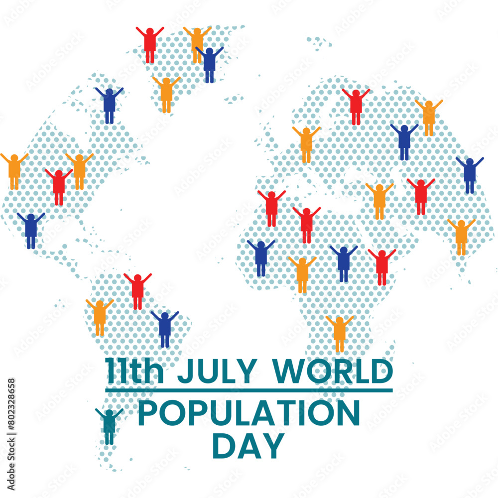 world population day with earth and population symbol world population day with earth and population symbol
