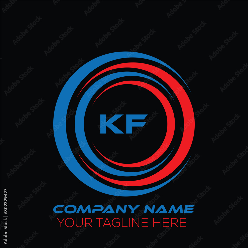 KF letter logo creative design. KF unique design. KF letter logo design on black background. KF letter logo creative design. KF unique design. KF letter logo design on black background.