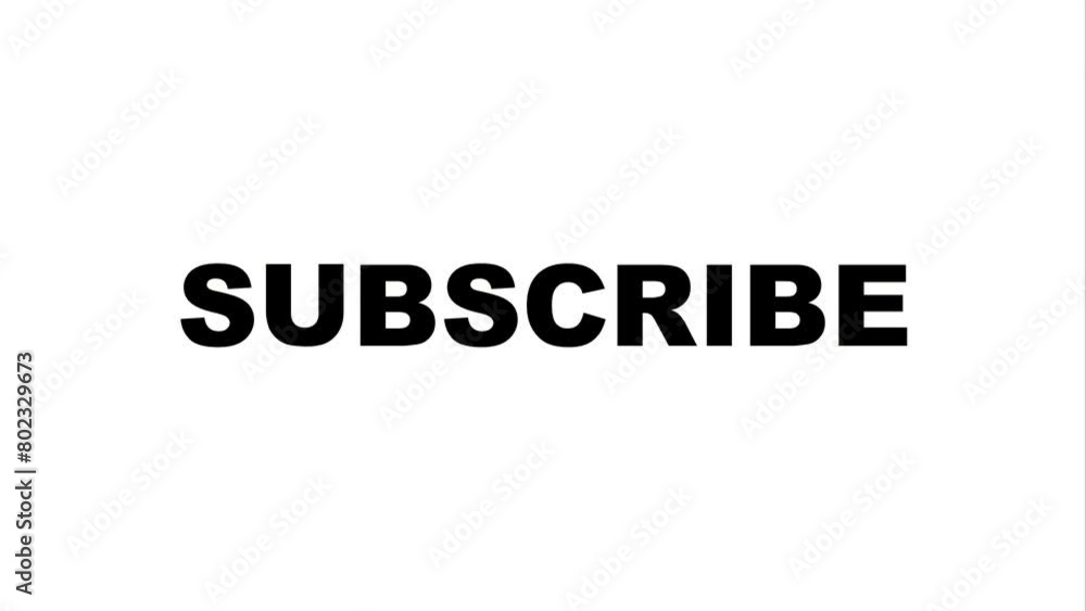 Subscribe clicked text pop up animation motion graphic. 4K resolution. Subscribe clicked text pop up animation motion graphic. 4K resolution.