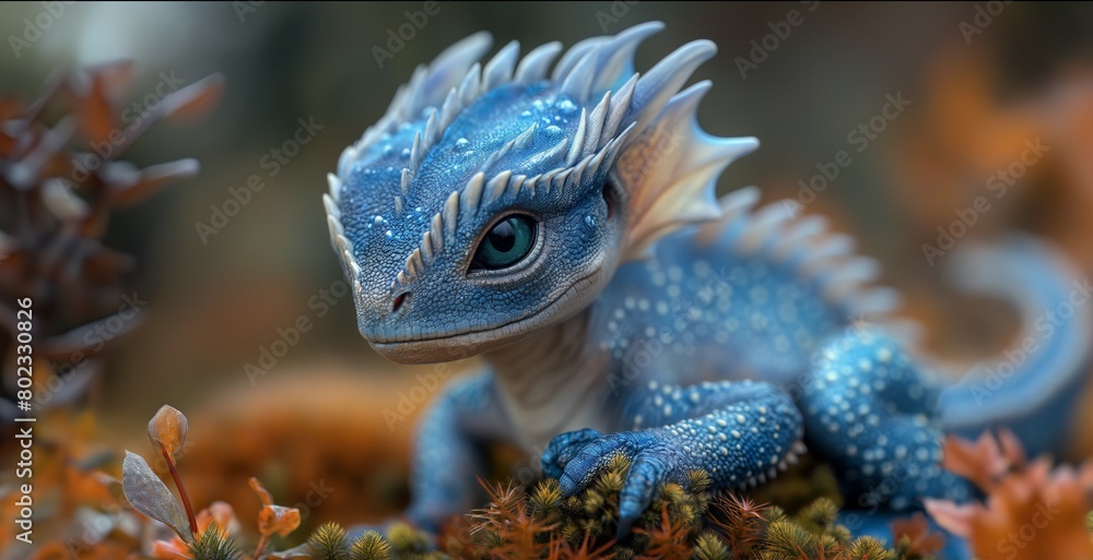 small, blue alien fantasy lizard reptile creature with blue eyes. small, blue alien fantasy lizard reptile creature with blue eyes.