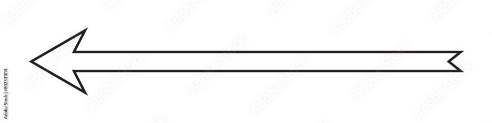Long arrow icon. black horizontal single arrow. left black long arrow . Vector illustration. Long arrow icon. black horizontal single arrow. left black long arrow . Vector illustration.