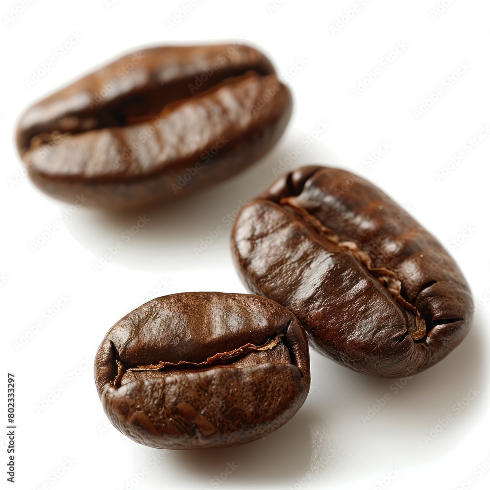Three exquisite coffee beans arranged in harmonious alignment against a clean white backdrop, offering a captivating glimpse into the world of gourmet coffee and rich aromas
Three exquisite coffee beans arranged in harmonious alignment against a clean white backdrop, offering a captivating glimpse into the world of gourmet coffee and rich aromas