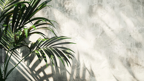 Modern Minimal Tropical Palm Shadow Play - Summer Backdrop