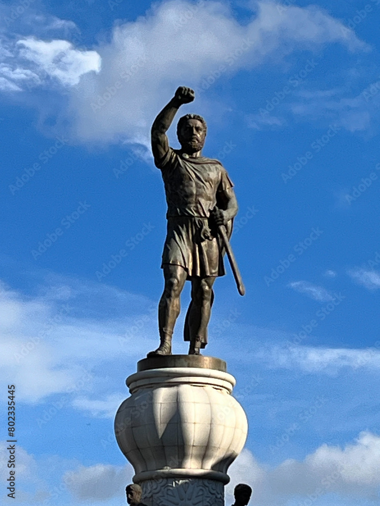Fototapeta premium A modern statue of Alexander the Great in Skopje, North Macedonia