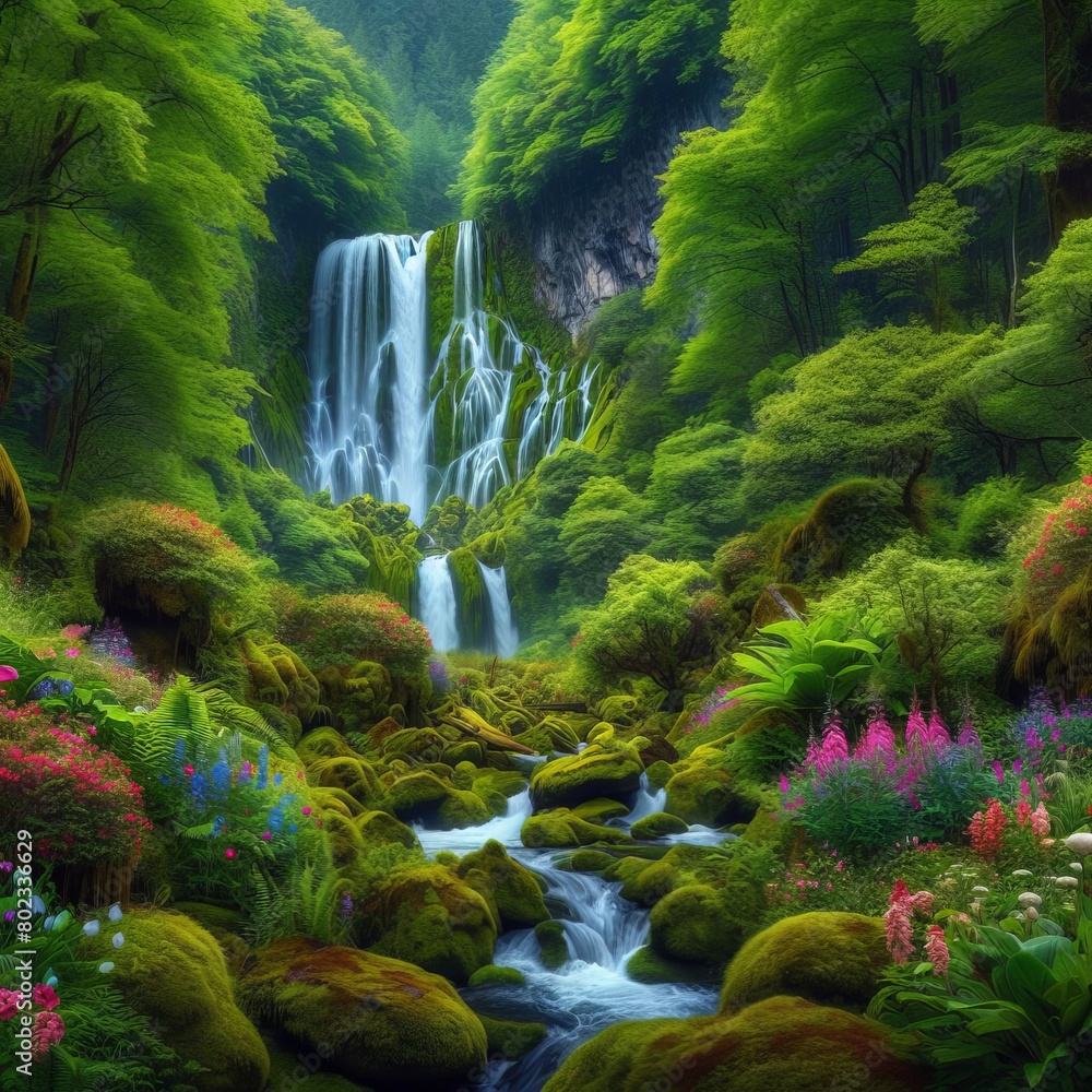 Fototapeta premium waterfall in the forest
