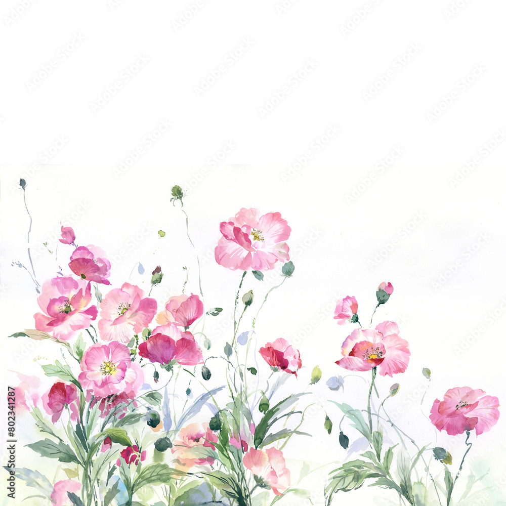 Watercolor Wonderland Floral and Foliage Hand Drawn Illustrations