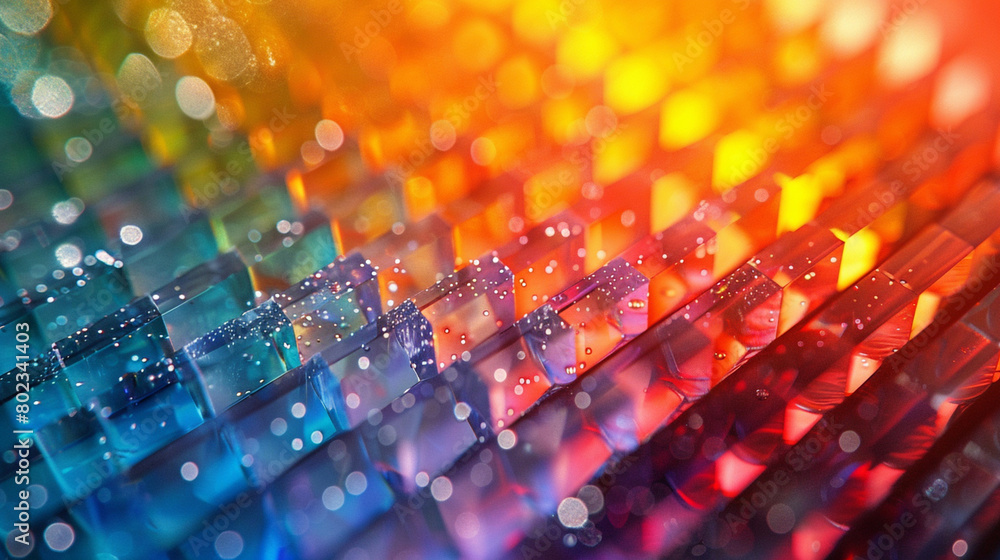 Obraz premium close up of colorful glass objects