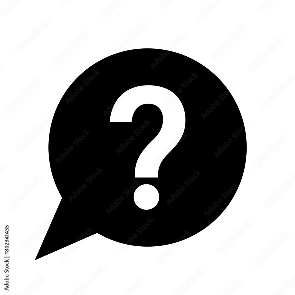 Question Mark in Speech Bubble. Question and Answer Concept. Vector Illustration. Question Mark in Speech Bubble. Question and Answer Concept. Vector Illustration.
