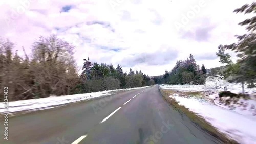 Sur les routes de montagne du Pilat, Parc Naturel Régional du Pilat, France