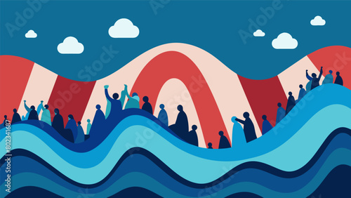 The intensity and frequency of the waves in the pool increase with the rise of protests and demonstrations highlighting the role of activism and.