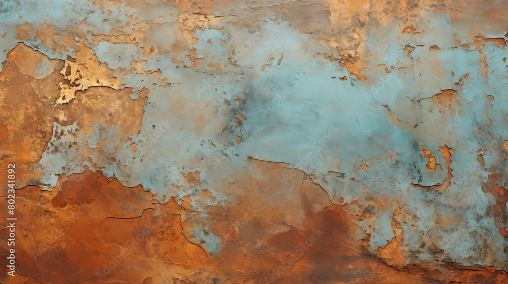 Teal and Rust Patina Texture for Creative Backgrounds