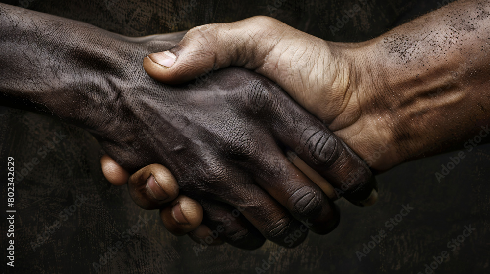 Fototapeta premium Handshake between two men