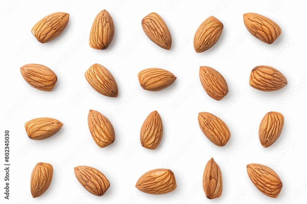 Collection of Isolated Almond Nuts on a Clean White Background
Collection of Isolated Almond Nuts on a Clean White Background