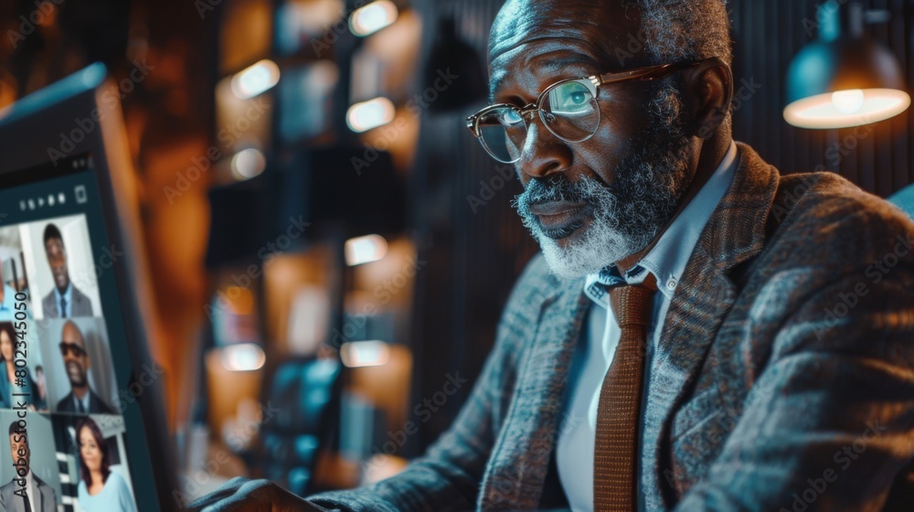 Fototapeta premium Senior Executive at His Computer