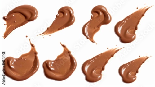 Artistic Chocolate brush on White Background