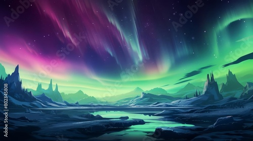 The aurora borealis, also known as the northern lights