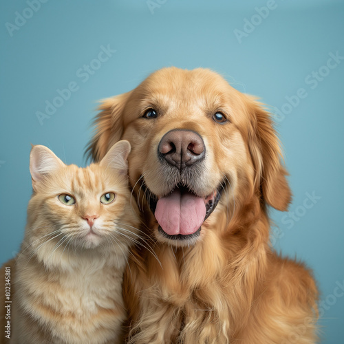 Photos of very cute Happy and Joyful dogs and cats against a visually soothing backdrop.