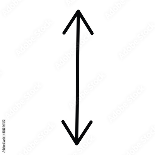 Dual sided black arrow. Horizontal dual sided long straight arrow signs. double arrow icon. 