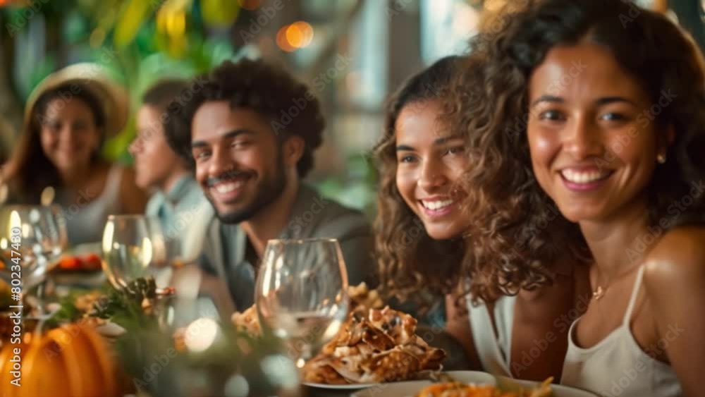 A heartwarming scene unfolds as parents and teenagers gather around the table, sharing stories, laughter, and love over delicious food and drinks. A heartwarming scene unfolds as parents and teenagers gather around the table, sharing stories, laughter, and love over delicious food and drinks.