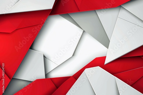 Abstract red and white origami background,  Vector illustration,  Eps 10