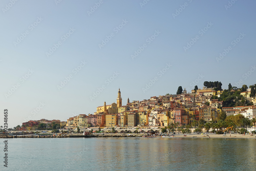 The harbour of Menton, the French Riviera The harbour of Menton, the French Riviera