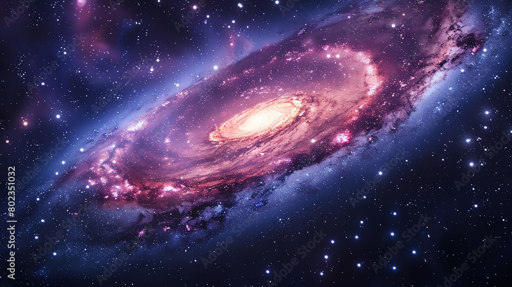 Fototapeta premium galaxy of Astronomy, Watercolor tone, pastel, 3d animator
