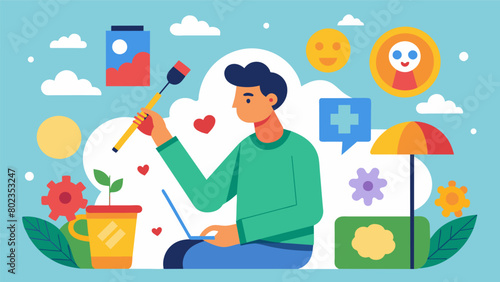 A patient and the engaging in creative art therapy activities following their ketamine treatment using their heightened creativity and emotional state.