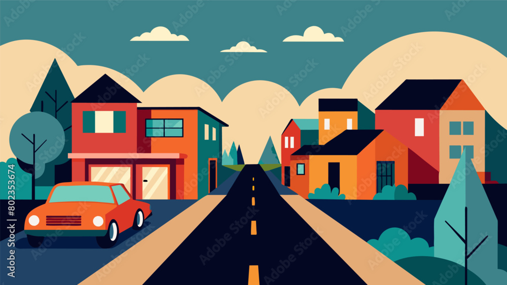 A drive through a historically designated neighborhood once a thriving black community now a symbol of resilience and perseverance in the face of. Vector illustration