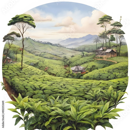 Picturesque tea plantation