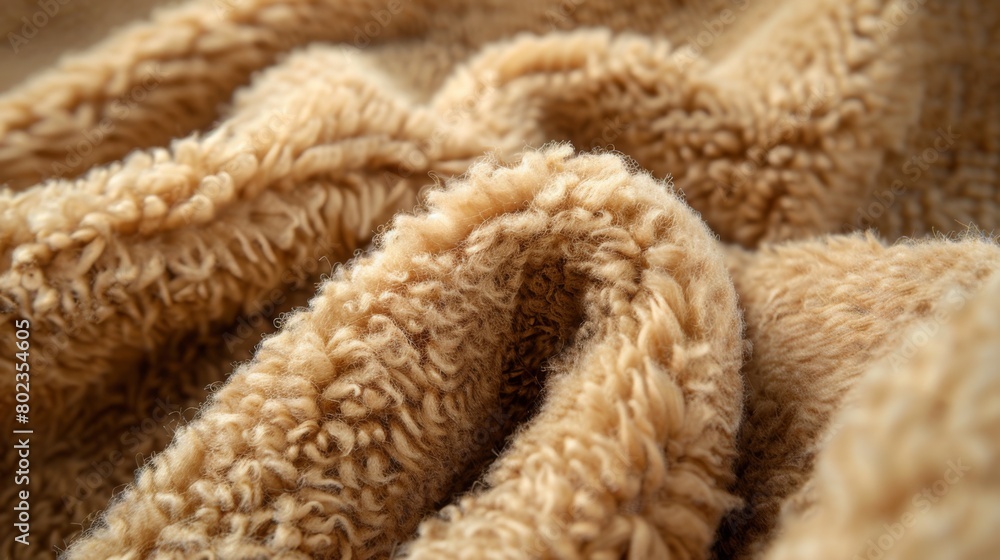 Fuzzy wool in a warm camel color lends a cozy and inviting texture to your design. Fuzzy wool in a warm camel color lends a cozy and inviting texture to your design.