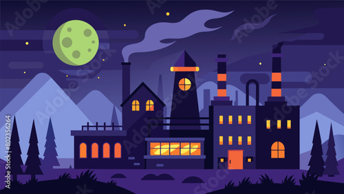 As the night falls the factory comes to life with eerie lights and eerie music signaling the start of a busy night of manufacturing scares..