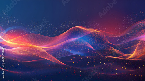 abstract background with glowing particles, smooth lines and bokeh ,Dark abstract background with a glowing abstract waves, abstract background for wallpaper