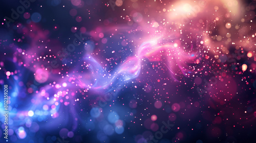 abstract background with glowing particles, smooth lines and bokeh ,Dark abstract background with a glowing abstract waves, abstract background for wallpaper