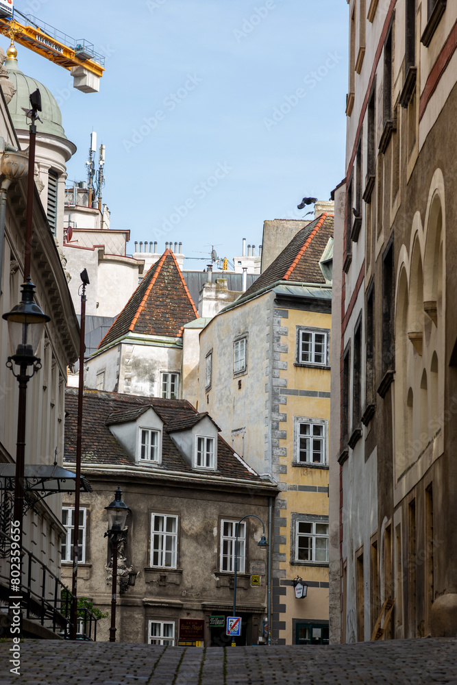 View of one of the streets in Vienna View of one of the streets in Vienna