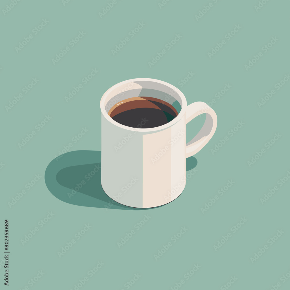 Simple flat style hot coffee mug icon vector illustration Simple flat style hot coffee mug icon vector illustration