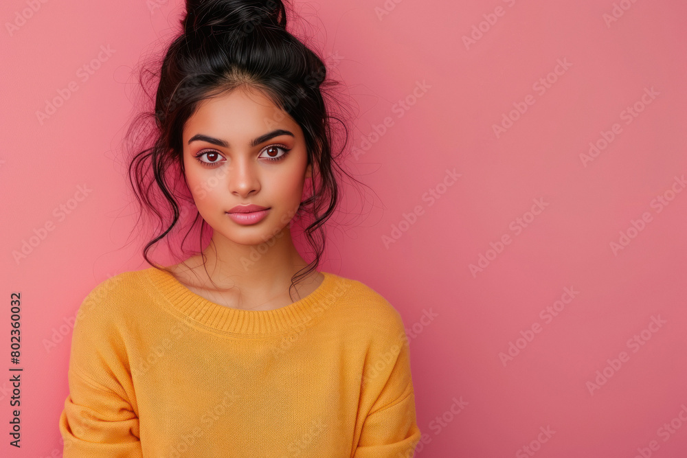 Fototapeta premium young beautiful woman in fashionable wear