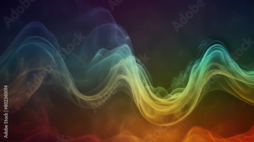 Dynamic dance of colorful smoke. Abstract waves of colored smoke. Flowing colored smoke background. rainbow smoke, paint explosion, color fume powder splash, motion of liquid ink dye in water