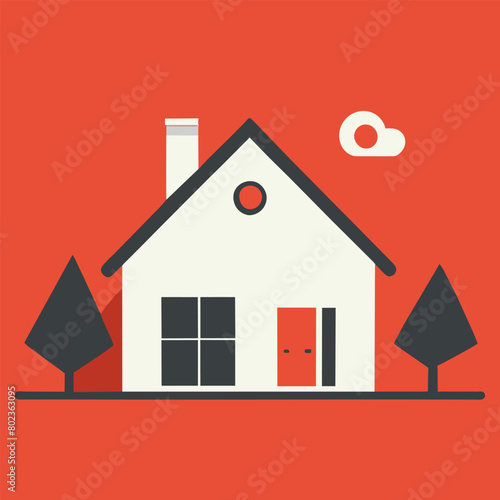 a house botom, vector illustration flat 2