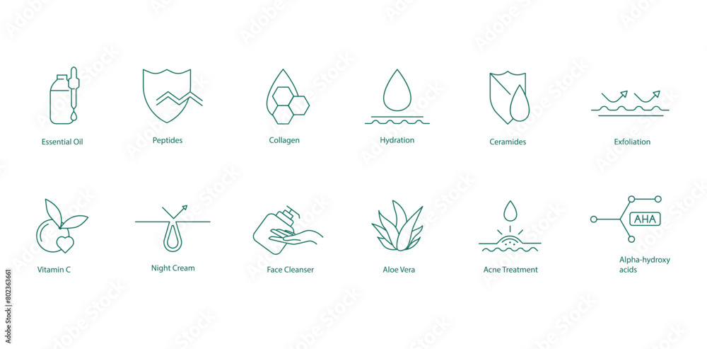 Essential Oil, Peptides, Collagen, Hydration, Ceramides, Exfoliation, Vitamin C, Oil Removal, Face Cleanser, Aloe Vera, Acne Treatment, Alpha Hydroxy Acids.
Essential Oil, Peptides, Collagen, Hydration, Ceramides, Exfoliation, Vitamin C, Oil Removal, Face Cleanser, Aloe Vera, Acne Treatment, Alpha Hydroxy Acids.
