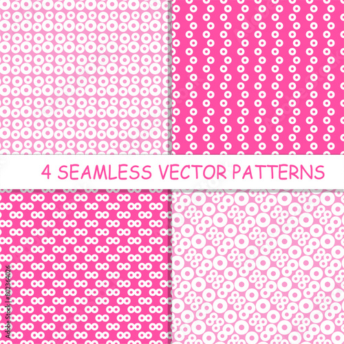 Seamless pattern with rings circles vector artistic print for textile paper decor wallpaper background endless creative art 