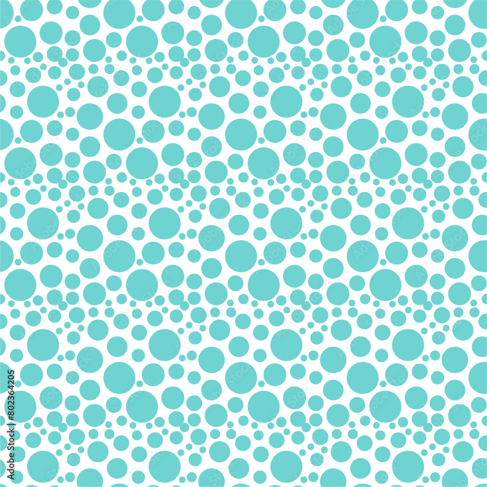 Seamless pattern with polka dot circles vector artistic print for textile paper decor wallpaper background endless creative art 