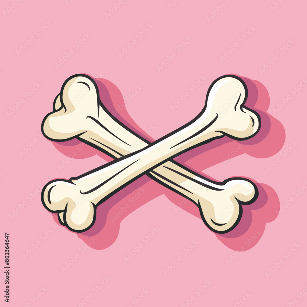 Two bones vector illustration clip art design Two bones vector illustration clip art design