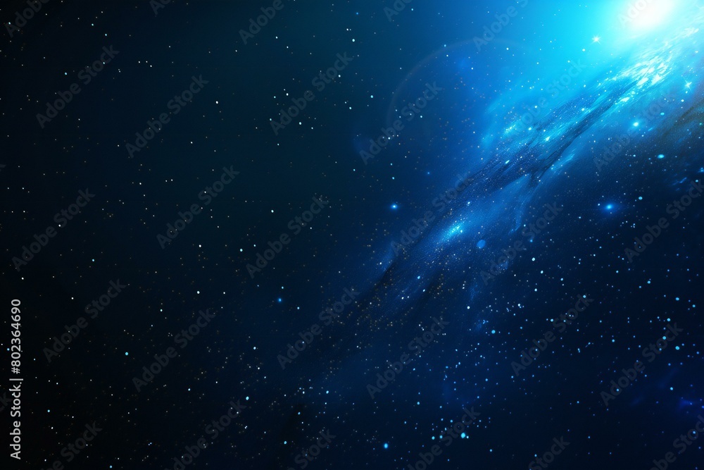 Abstract space background with stars and nebula,   Rendering