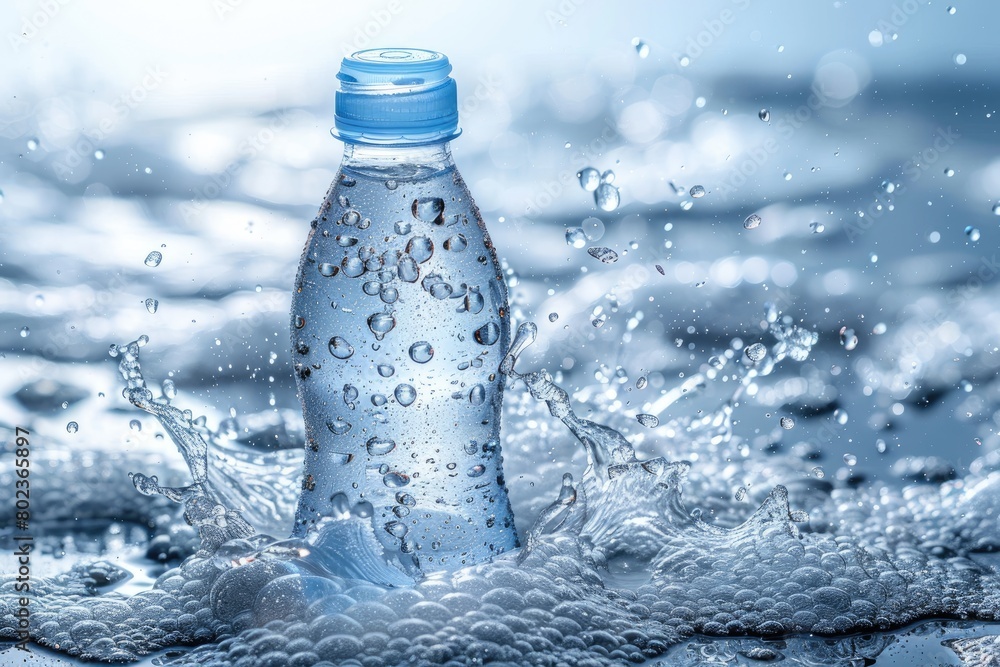 mineral water bottles drinking with splash spilling out liquid and bubbles advertising professional photography mineral water bottles drinking with splash spilling out liquid and bubbles advertising professional photography