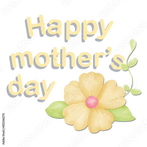 Mother’s Day card with flowers